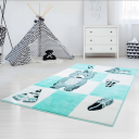 Barneteppe Bueno Indian Bear turkis Størrelse: 140 x 200 cm