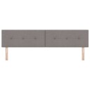 Hodegavl Med Knapper Taupe 200 cm Stoffs