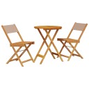  Bistrosett 3 deler gråbrun stoff og heltre 3281750