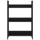 vidaXL Bokhylle 3 lag svart 60x27,6x90,5 cm sponplate