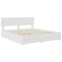  Sengestamme med hodegjerde Hvit 180 x 200 cm Konstruert tre
