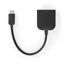 Nedis Usb c Adapter USB 3.2 Gen 1 Hann VGA Hun 15p 1920x1200 5 Gbps 0.20 M Rund Nikkel Belagt PVC Sort P