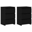 vidaXL Nattbord 2 stk svart 40x35x62,5 cm sponplate