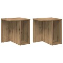 vidaXL Avlastningsbord 2 pcs Artisan Eik 37 x 32 x 40 cm