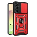 Samsung Galaxy S23 FE Hybrid-deksel med Roterende Ring med Kameraskjold Rød