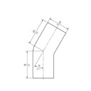 Pipelife Smartline 40mm Bend PP 67° Spissender - Krom /