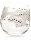 2 stk Globe Rocker Whiskeyglass med Rund Bunn og Verdenskartmotiv 300 ml