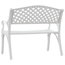 vidaXL Hagebenk 102 cm støpt aluminium hvit