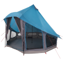 Tipi telt med tak med lagring Blå 404 x 370 x 270 cm taft