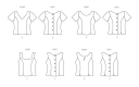 Butterick 6925- Topp til dame F5  16-18-20-22-24 