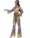 Smiffys Flower Power Hippie Lady Kostyme Strl M