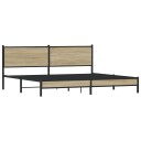  Sengeramme i metall uten madrass sonoma eik 200x200 cm 3301394