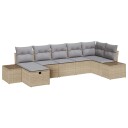 vidaXL Sofa sett 7 stk. polyrotting