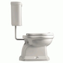 Lavabo Retro LOW Gulvstående Toalett 455x705x1045 mm, Krom/S-lås, Hvit