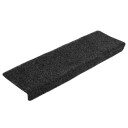 vidaXL Selvklebende trappematter 5 stk svart 65x21x4 cm nålestempel