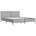  Sengeramme grå sonoma 120x190 cm konstruert tre og metall 8721102613210