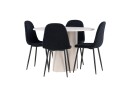 Olivia Spisegruppe 110 cm Rund med 4 Polar stoler   Beige/Svart