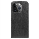 iPhone 15 Pro Max Vertikalt Flip-Deksel med Kortlomme Svart