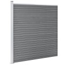 vidaXL Hagegjerde WPC 353x186 cm grå