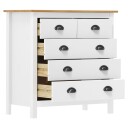 vidaXL Skjenk Hill hvit 79x40x80 cm heltre furu