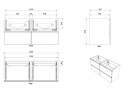 Vikingbad MIE 120DBL Servantskap 4S STAV sort matt