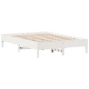  Sengeramme uten madrass hvit 150x200 cm heltre furu 8721012428614