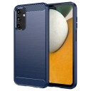 INCOVER Samsung Galaxy A15 (5G) / A15 Brushed Carbon Fiber Fleksibelt Plast Deksel - Blå