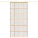 vidaXL Skyvedør gull 102,5x205 cm frostet ESG glass og aluminium