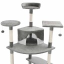 Vidaxl Kloretre Med Klorestolper I Sisal 203 cm Grå Og Hvit