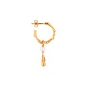 Jane Kønig Drippy Hoop with Pearl Drop - Gold