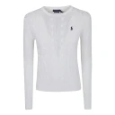 Polo Ralph Lauren Cable-Knit Cotton Crewneck Sweater - White - S