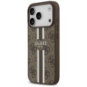 Guess 4G MagSafe etui til iPhone 17 Pro – Brun med trykte striper