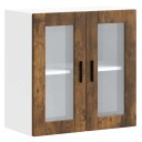  Veggmontert kjøkkenskap med glassdør Porto røkt eik 8721158424983