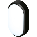 4lite Pylus Oval utelys vegg sort