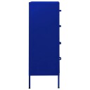 vidaXL Kommode marineblå 80x35x101,5 cm stål