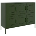  Skjenk olivengrønn 100,5x39x79 cm stål 8721102390623
