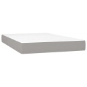vidaXL Pocket Spring Sengmadrass Medium Lett Grå 120x200x20 cm Stoff