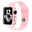 Apple Watch Series 7/8 Plastdeksel med Skjermbeskytter - 45mm - Rosa