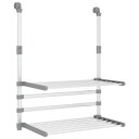 vidaXL Tørkestativ for balkong 54x25x42 cm aluminium