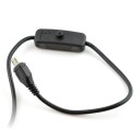 Micro USB kabel med av/på bryter – strømkabel 1,5 m