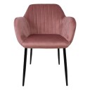 Stol HOME4YOU Evelin Rosa fløyel - Rose