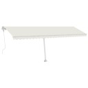 vidaXL Elektrisk Markise 6 x 3,5 m Krem 100% Polyester