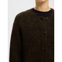 Selected FEMME - Kofte slfLulu LS Knit Short Cardigan - Brun
