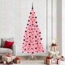  Juletre med 300 LED med stativ Rosa 210 cm PVC