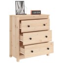 vidaXL Skjenk 70x35x80 cm heltre furu