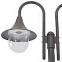 Hagelyktestolpe E27 220 cm aluminium 2 lamper bronse