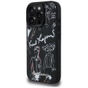 Karl Lagerfeld MagSafe Mobildeksel til iPhone 16 Pro med Grained Pattern - Svart