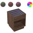  Salongbord med Infinity LED brun eik 40x40x50 cm 847650