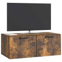  Vegghengt TV skap Røkt Eik 78,5 x 41 x 30 cm Konstruert tre