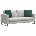  Sofaputer 2 pcs Mørkegrønn 50 x 50 cm stoff